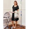 image:imageEkouaer 3 in 1 LaborDeliveryHospital Gown Nursing Dress Maternity Nightgown Sleepwear for Breastfeeding with Button SXXLAblack