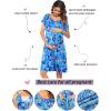image:imageEkouaer 3 in 1 LaborDeliveryHospital Gown Nursing Dress Maternity Nightgown Sleepwear for Breastfeeding with Button SXXLBluegreen Flower