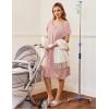 image:imageEkouaer 3 in 1 LaborDeliveryHospital Gown Nursing Dress Maternity Nightgown Sleepwear for Breastfeeding with Button SXXLDirty Pink