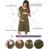 image:imageEkouaer 3 in 1 LaborDeliveryHospital Gown Nursing Dress Maternity Nightgown Sleepwear for Breastfeeding with Button SXXLGreen
