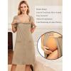 image:imageEkouaer 3 in 1 LaborDeliveryHospital Gown Nursing Dress Maternity Nightgown Sleepwear for Breastfeeding with Button SXXLKhaki