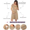 image:imageEkouaer 3 in 1 LaborDeliveryHospital Gown Nursing Dress Maternity Nightgown Sleepwear for Breastfeeding with Button SXXLKhaki