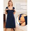 image:imageEkouaer 3 in 1 LaborDeliveryHospital Gown Nursing Dress Maternity Nightgown Sleepwear for Breastfeeding with Button SXXLNavy Blue