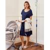 image:imageEkouaer 3 in 1 LaborDeliveryHospital Gown Nursing Dress Maternity Nightgown Sleepwear for Breastfeeding with Button SXXLNavy Blue