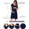image:imageEkouaer 3 in 1 LaborDeliveryHospital Gown Nursing Dress Maternity Nightgown Sleepwear for Breastfeeding with Button SXXLNavy Blue