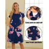 image:imageEkouaer 3 in 1 LaborDeliveryHospital Gown Nursing Dress Maternity Nightgown Sleepwear for Breastfeeding with Button SXXLNavy Bluepink Flower