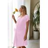 image:imageEkouaer 3 in 1 LaborDeliveryHospital Gown Nursing Dress Maternity Nightgown Sleepwear for Breastfeeding with Button SXXLPink