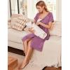 image:imageEkouaer 3 in 1 LaborDeliveryHospital Gown Nursing Dress Maternity Nightgown Sleepwear for Breastfeeding with Button SXXLPurple Red