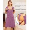 image:imageEkouaer 3 in 1 LaborDeliveryHospital Gown Nursing Dress Maternity Nightgown Sleepwear for Breastfeeding with Button SXXLPurple Red