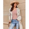 image:imageEkouaer Long Sleeve Shirts for Women V Neck Basics Tops Lightweight Base Layer Slim Fit Top Thermal UndershirtsDark Pink