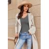 image:imageEkouaer Long Sleeve Shirts for Women V Neck Basics Tops Lightweight Base Layer Slim Fit Top Thermal UndershirtsGrey