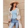 image:imageEkouaer Long Sleeve Shirts for Women V Neck Basics Tops Lightweight Base Layer Slim Fit Top Thermal UndershirtsLight Blue