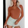 image:imageEkouaer Long Sleeve Shirts for Women V Neck Basics Tops Lightweight Base Layer Slim Fit Top Thermal UndershirtsLight Brown