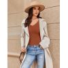 image:imageEkouaer Long Sleeve Shirts for Women V Neck Basics Tops Lightweight Base Layer Slim Fit Top Thermal UndershirtsLight Brown