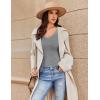 image:imageEkouaer Long Sleeve Shirts for Women V Neck Basics Tops Lightweight Base Layer Slim Fit Top Thermal UndershirtsLight Grey
