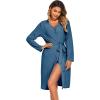 image:imageEkouaer Rib Knit Pajamas Set for Women 3 Piece Lounge Sets Soft Cami and Shorts Pjs with Cardigan Loungewear SXXLDark Blue2