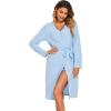 image:imageEkouaer Rib Knit Pajamas Set for Women 3 Piece Lounge Sets Soft Cami and Shorts Pjs with Cardigan Loungewear SXXLLight Blue2