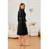 image:imageEkouaer Robes for Women Long Waffle Knit Bathrobe Lightweight Kimono Robe Soft Shawl Collar Spa Robes with Pockets SXXLBlackSmall Waffle