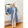 image:imageEkouaer Robes for Women Long Waffle Knit Bathrobe Lightweight Kimono Robe Soft Shawl Collar Spa Robes with Pockets SXXLBlueSmall Waffle