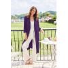 image:imageEkouaer Robes for Women Long Waffle Knit Bathrobe Lightweight Kimono Robe Soft Shawl Collar Spa Robes with Pockets SXXLBright PurpleSmall Waffle