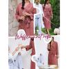 image:imageEkouaer Robes for Women Long Waffle Knit Bathrobe Lightweight Kimono Robe Soft Shawl Collar Spa Robes with Pockets SXXLGray PurpleBig Waffle