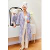image:imageEkouaer Robes for Women Long Waffle Knit Bathrobe Lightweight Kimono Robe Soft Shawl Collar Spa Robes with Pockets SXXLHibiscus FlowerSmall Waffle