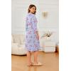 image:imageEkouaer Robes for Women Long Waffle Knit Bathrobe Lightweight Kimono Robe Soft Shawl Collar Spa Robes with Pockets SXXLHibiscus FlowerSmall Waffle
