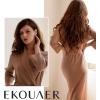 image:imageEkouaer Robes for Women Long Waffle Knit Bathrobe Lightweight Kimono Robe Soft Shawl Collar Spa Robes with Pockets SXXLKhakiBig Waffle