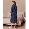 image:imageEkouaer Robes for Women Long Waffle Knit Bathrobe Lightweight Kimono Robe Soft Shawl Collar Spa Robes with Pockets SXXLNavy BlueBig Waffle