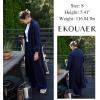 image:imageEkouaer Robes for Women Long Waffle Knit Bathrobe Lightweight Kimono Robe Soft Shawl Collar Spa Robes with Pockets SXXLNavy BlueBig Waffle