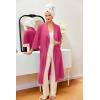 image:imageEkouaer Robes for Women Long Waffle Knit Bathrobe Lightweight Kimono Robe Soft Shawl Collar Spa Robes with Pockets SXXLRose RedSmall Waffle