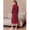 image:imageEkouaer Robes for Women Long Waffle Knit Bathrobe Lightweight Kimono Robe Soft Shawl Collar Spa Robes with Pockets SXXLWine RedBig Waffle