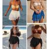 image:imageEkouaer Sarong Wraps for Women Chiffon Beach Swimsuit Coverup Sheer Short Bathing Suit Cover Up Skirt for SwimwearBlack