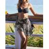 image:imageEkouaer Sarong Wraps for Women Chiffon Beach Swimsuit Coverup Sheer Short Bathing Suit Cover Up Skirt for SwimwearLeopard