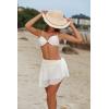 image:imageEkouaer Sarong Wraps for Women Chiffon Beach Swimsuit Coverup Sheer Short Bathing Suit Cover Up Skirt for SwimwearWhite