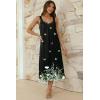 image:imageEkouaer Sleeveless Nightgowns for Women Lace Vneck Long Nightdress Wide Strap Sleepwear Soft Lounge DressesBlack Butterfly