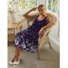 image:imageEkouaer Sleeveless Nightgowns for Women Lace Vneck Long Nightdress Wide Strap Sleepwear Soft Lounge DressesPurple Floral