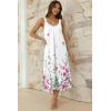 image:imageEkouaer Sleeveless Nightgowns for Women Lace Vneck Long Nightdress Wide Strap Sleepwear Soft Lounge DressesWhite Floral