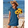 image:imageEkouaer Swimsuit Coverup for Women 2026 Petal Short Sleeve Bathing Suit Cover Ups Summer T Shirt Dress Flowy SundressesBlue