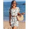 image:imageEkouaer Swimsuit Coverup for Women 2026 Petal Short Sleeve Bathing Suit Cover Ups Summer T Shirt Dress Flowy SundressesFloral Multi Leaf