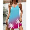 image:imageEkouaer Swimsuit Coverup for Women Sleeveless V Neck Bathing Suit Cover Up Summer Swimwear Beach Cover Ups with PocketsCoconut Tree Blue