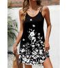 image:imageEkouaer Swimsuit Coverup for Women Sleeveless V Neck Bathing Suit Cover Up Summer Swimwear Beach Cover Ups with PocketsFloral Black