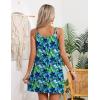 image:imageEkouaer Swimsuit Coverup for Women Sleeveless V Neck Bathing Suit Cover Up Summer Swimwear Beach Cover Ups with PocketsFloral Blue Green