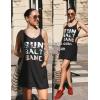 image:imageEkouaer Swimsuit Coverup for Women Sleeveless V Neck Bathing Suit Cover Up Summer Swimwear Beach Cover Ups with PocketsPrint Black