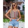 image:imageEkouaer Swimsuit Coverup for Women Sleeveless V Neck Bathing Suit Cover Up Summer Swimwear Beach Cover Ups with PocketsStripe Multicolor