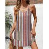image:imageEkouaer Swimsuit Coverup for Women Sleeveless V Neck Bathing Suit Cover Up Summer Swimwear Beach Cover Ups with PocketsStripe Multicolor