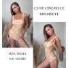 image:imageEkouaer Womens One Piece Swimsuits Square Neck Tummy Control Bathing Suit with Adjustable Ruffled Straps SwimwearYellow Floral