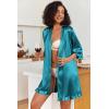 image:imageEkouaer Womens Satin Kimono Robes Bridesmaid Wedding Robes Silky Bathrobes Summer Loungewear with Pockets
