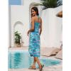 image:imageEkouaer Womens Swimsuit Beach Cover Up Dress Spaghetti Strap V Neck Swimwear A Line 2026 Bathing Suit Coverups with PocketsBlue Flamingo