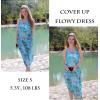 image:imageEkouaer Womens Swimsuit Beach Cover Up Dress Spaghetti Strap V Neck Swimwear A Line 2026 Bathing Suit Coverups with PocketsBlue Flamingo